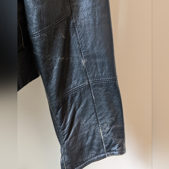 Guess by Marciano 2000s Vintage Grey Leather Jacket - Picture 10 of 16